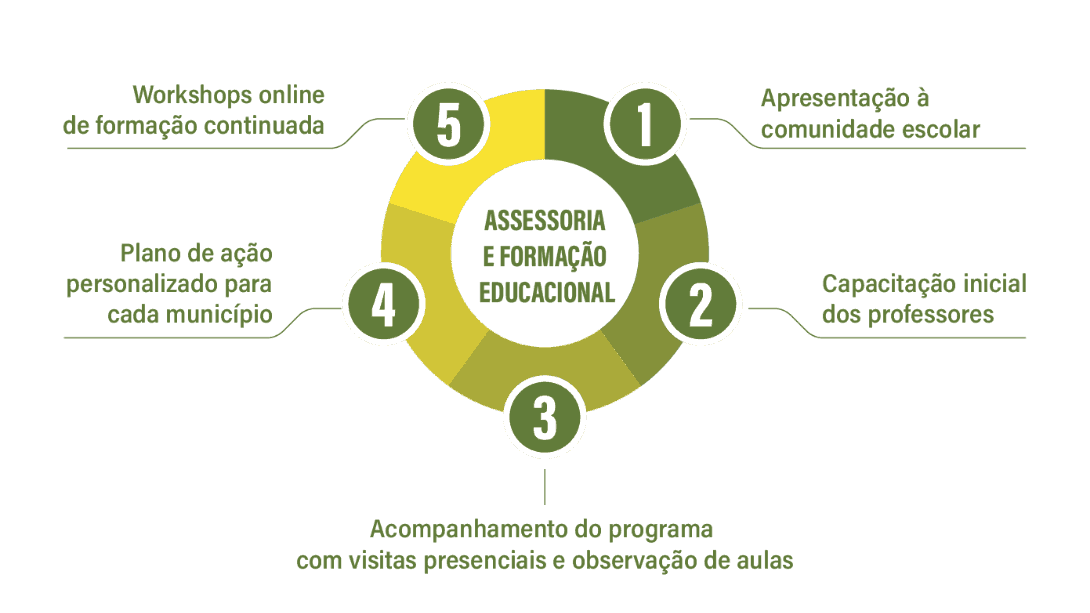 Gráfico de informações da assessoria pedagógica